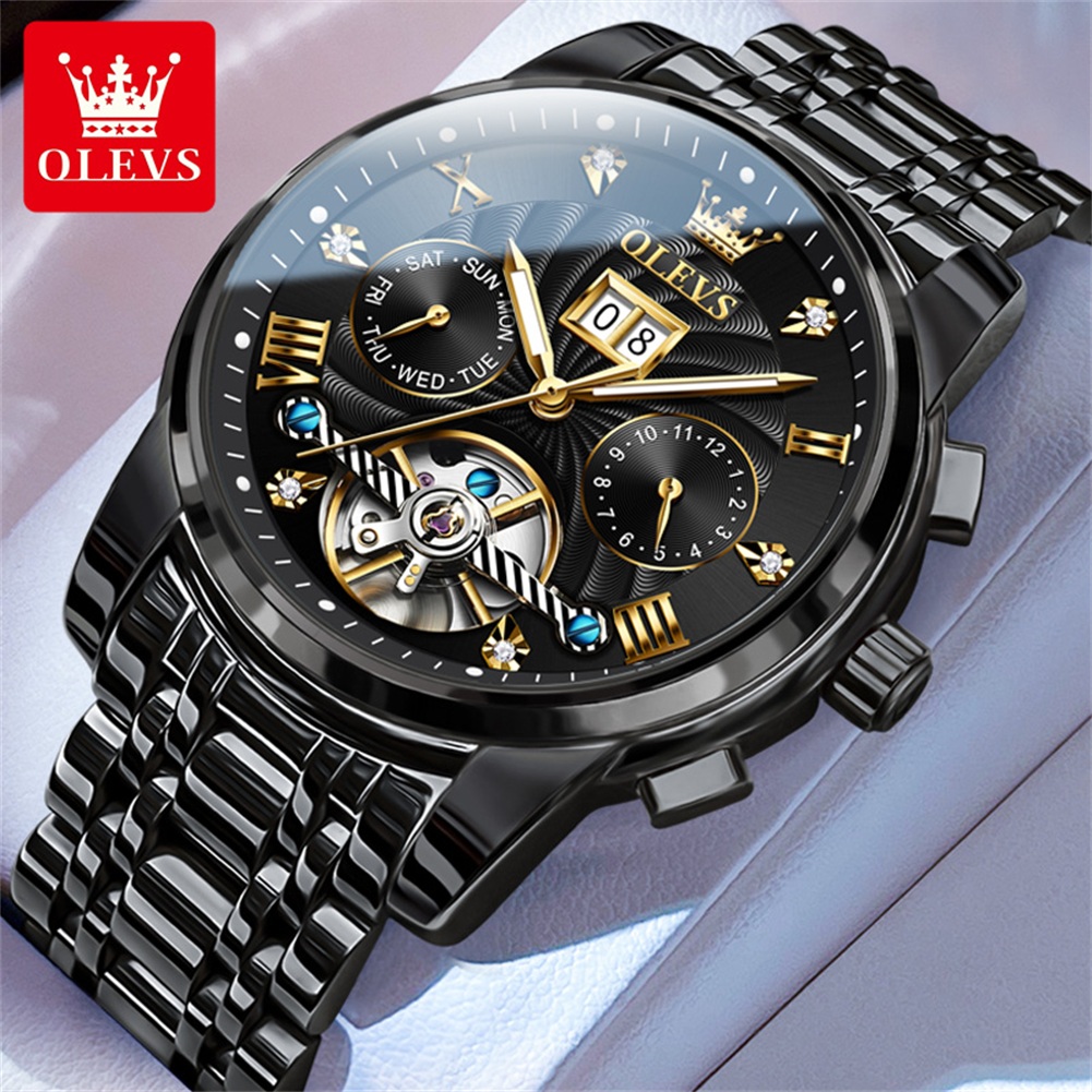 Luxury Watch Ap - OLEVS Classic Men's Watches Tourbillon Multi-function