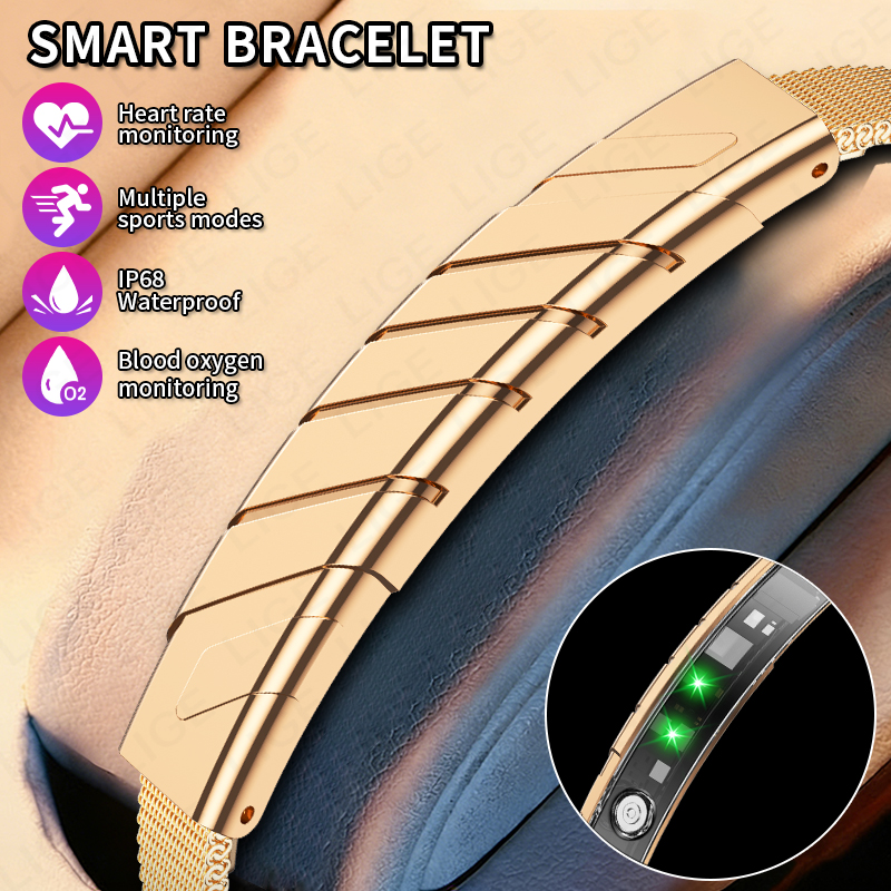 Luxury Watch From China - New Luxury Women Golden Smart Bracelet