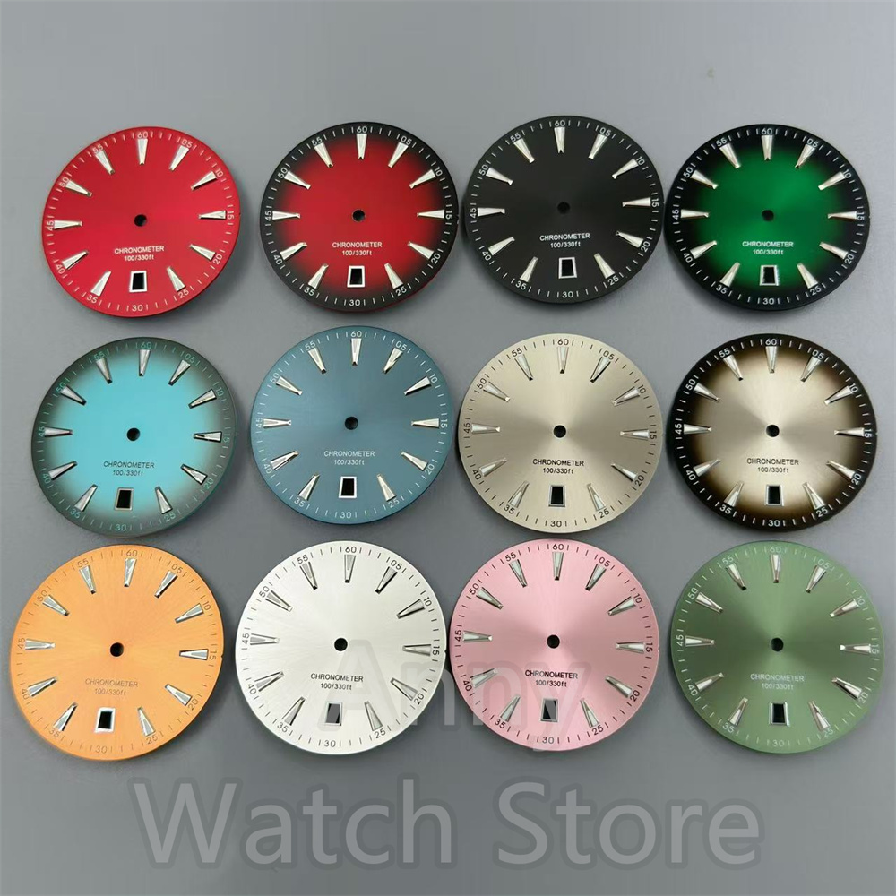 Luxury Watch Face - 33.5mm Watch Dial 6o'clockSunburst Gradient Black