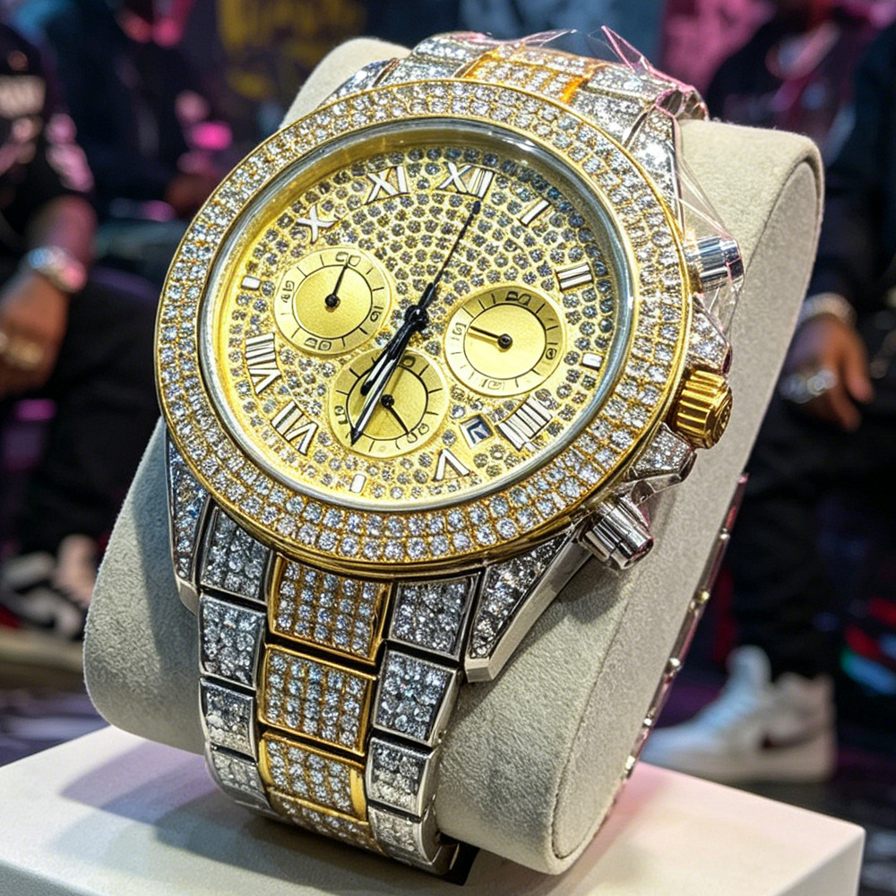 NO Logo Silver Gold Full Diamo - Luxury Watch And Jewelry Brand recensione e prezzo