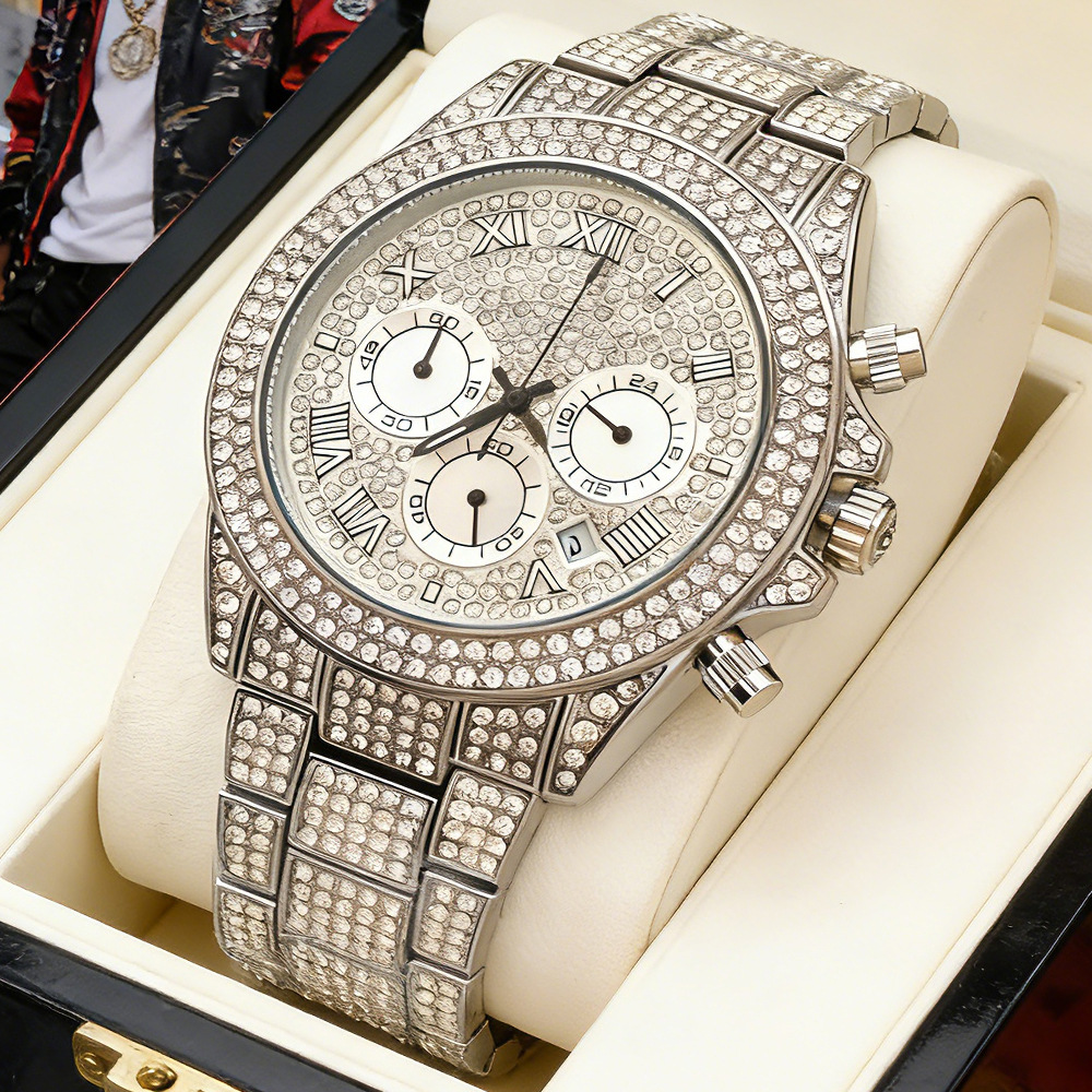 NO Logo Silver Gold Full Diamo - Luxury Watch And Jewelry Brand recensione e prezzo