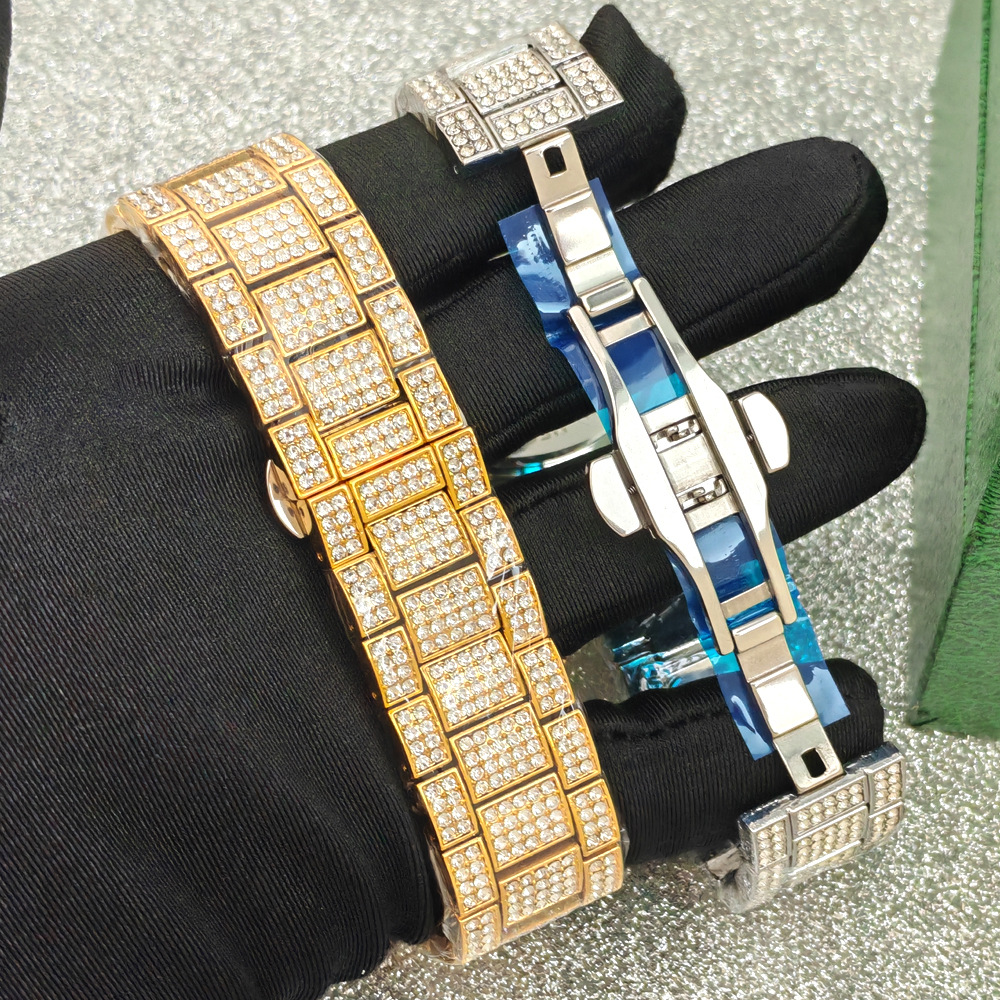 NO Logo Silver Gold Full Diamo - Luxury Watch And Jewelry Brand recensione e prezzo