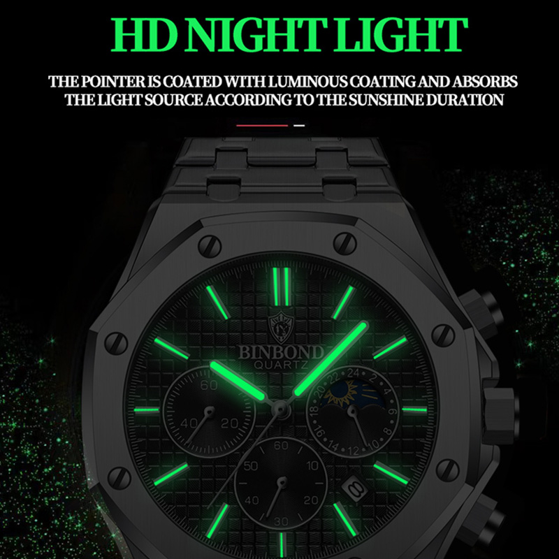 BINBOND Quality Men Watch Luxu - Luxury Watch Ap recensione e prezzo
