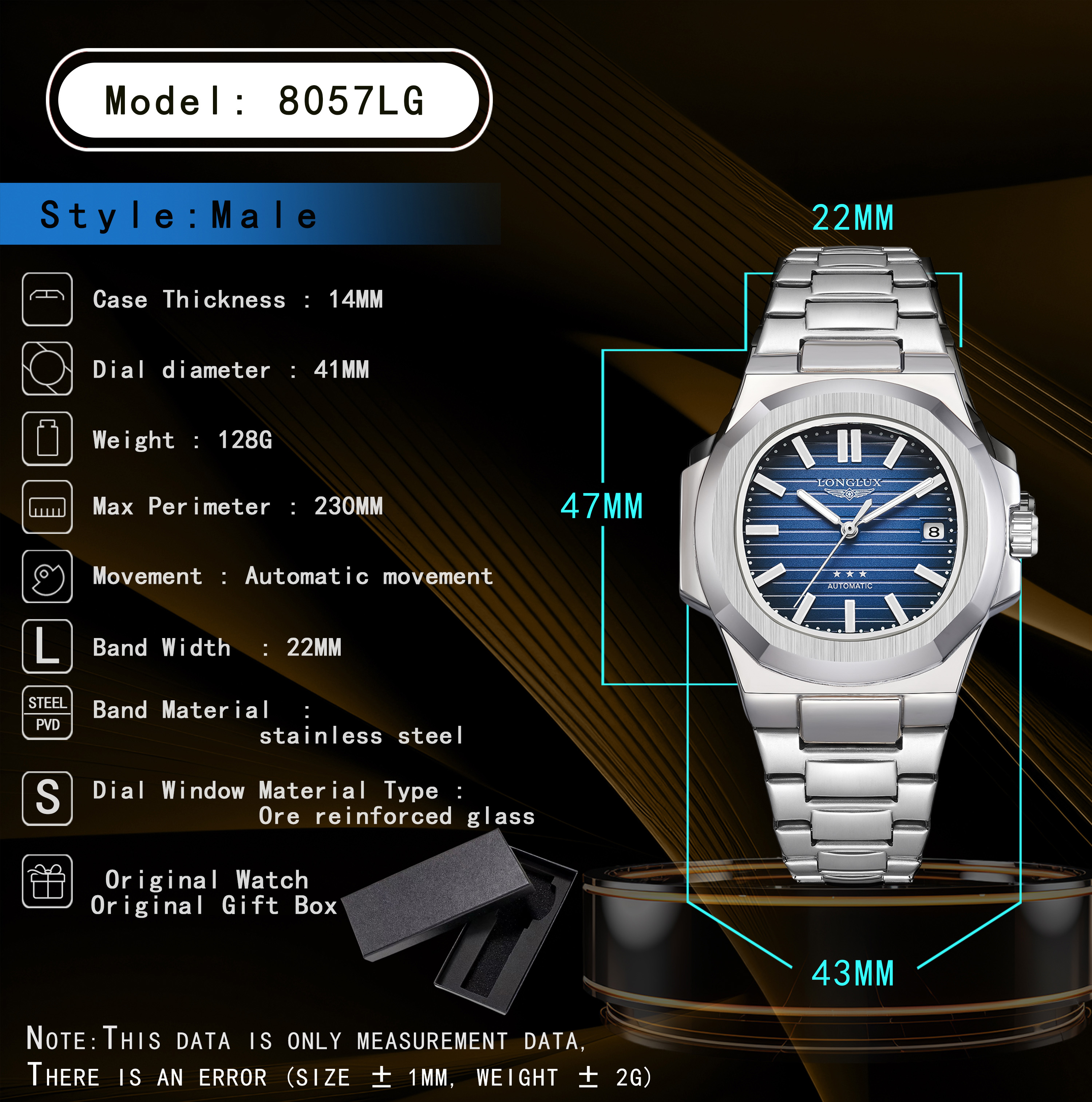 Men automatic watch business d - Luxury Watch Ap recensione e prezzo