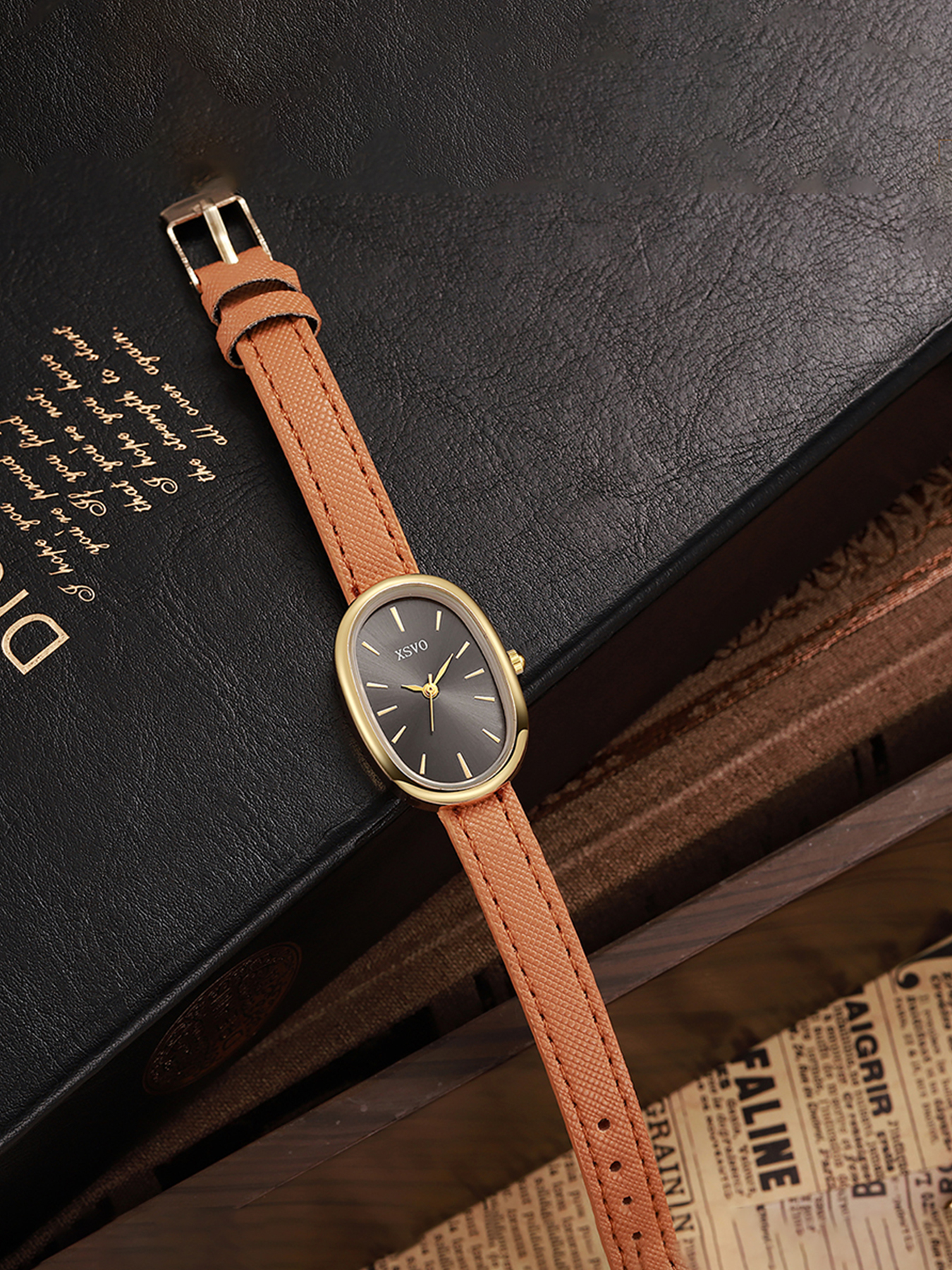 Elegant Oval Women's Watch, Go - Luxury Watch With Leather Strap recensione e prezzo