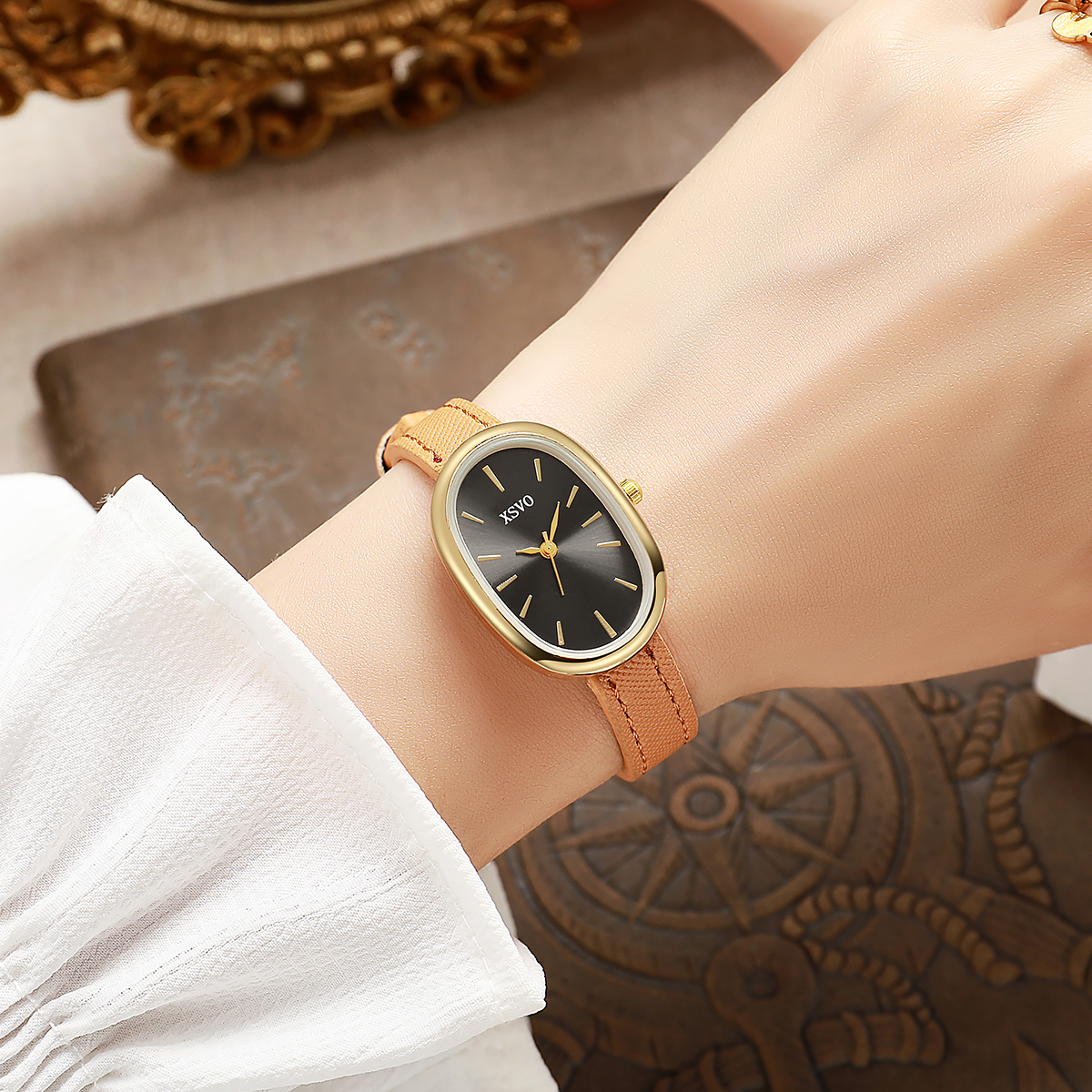 Elegant Oval Women's Watch, Go - Luxury Watch With Leather Strap recensione e prezzo