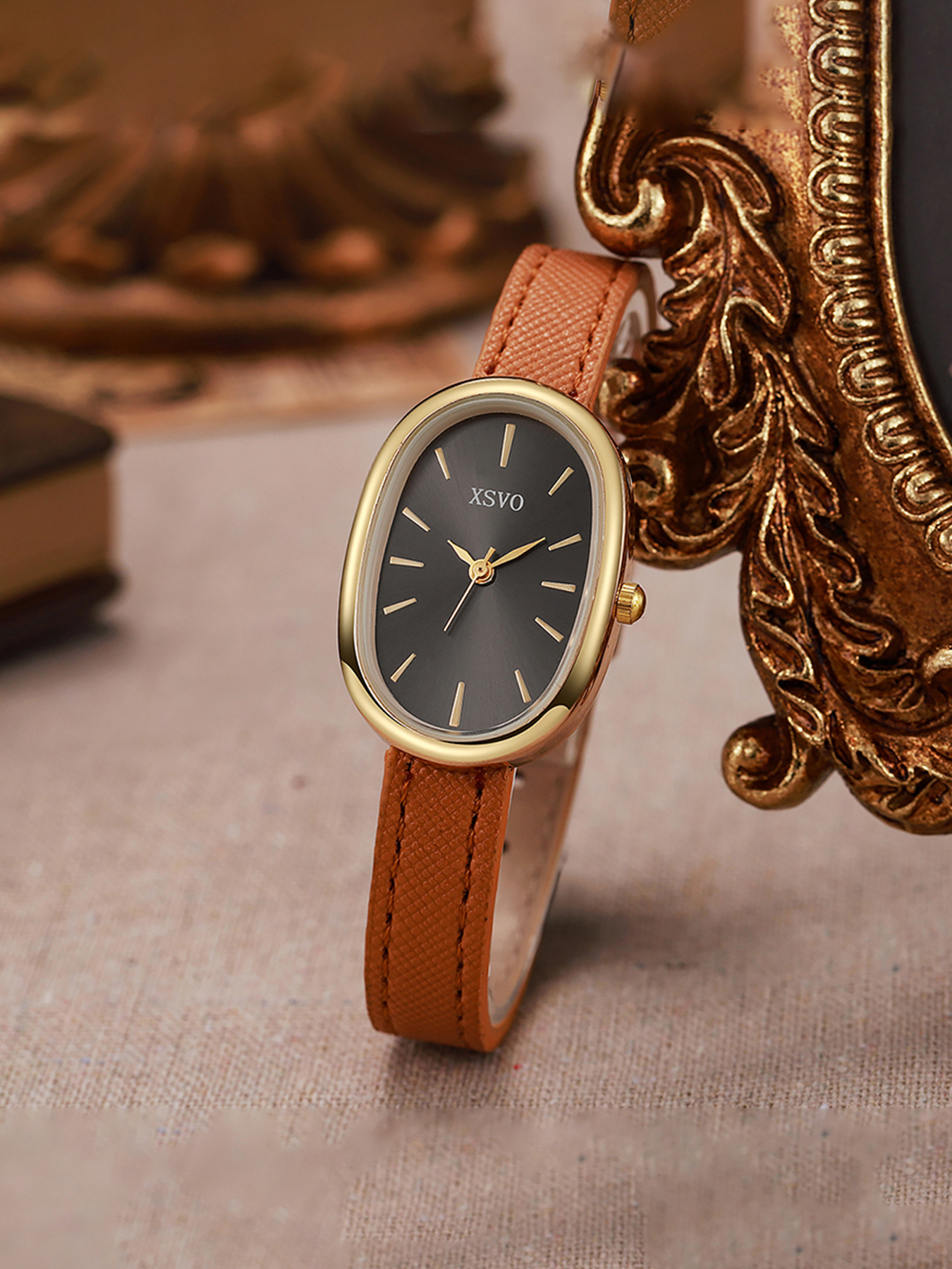 Elegant Oval Women's Watch, Go - Luxury Watch With Leather Strap recensione e prezzo