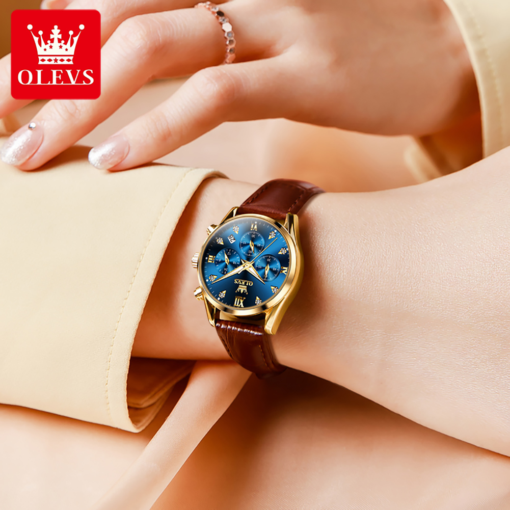 OLEVS 5523 Original Brand Wome - Luxury Watch With Leather Strap recensione e prezzo