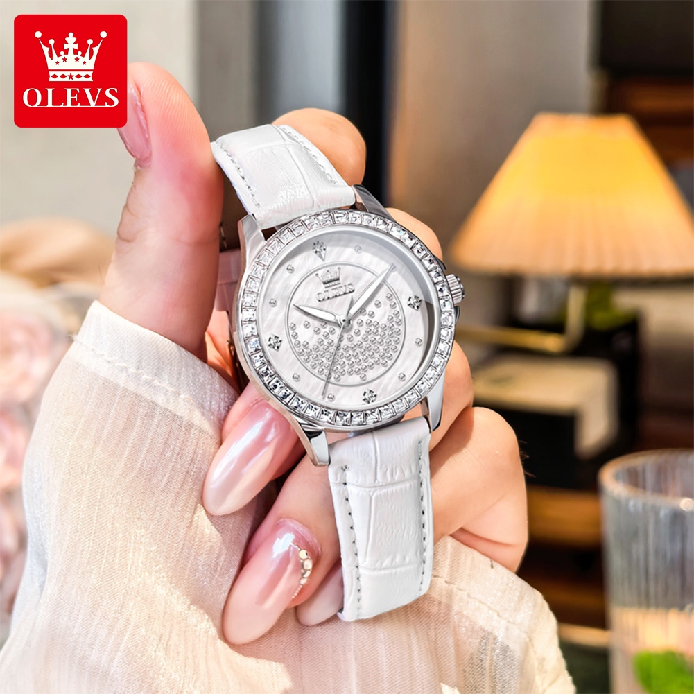 OLEVS 3715 Quartz Watch for Wo - Luxury Watch With Leather Strap recensione e prezzo