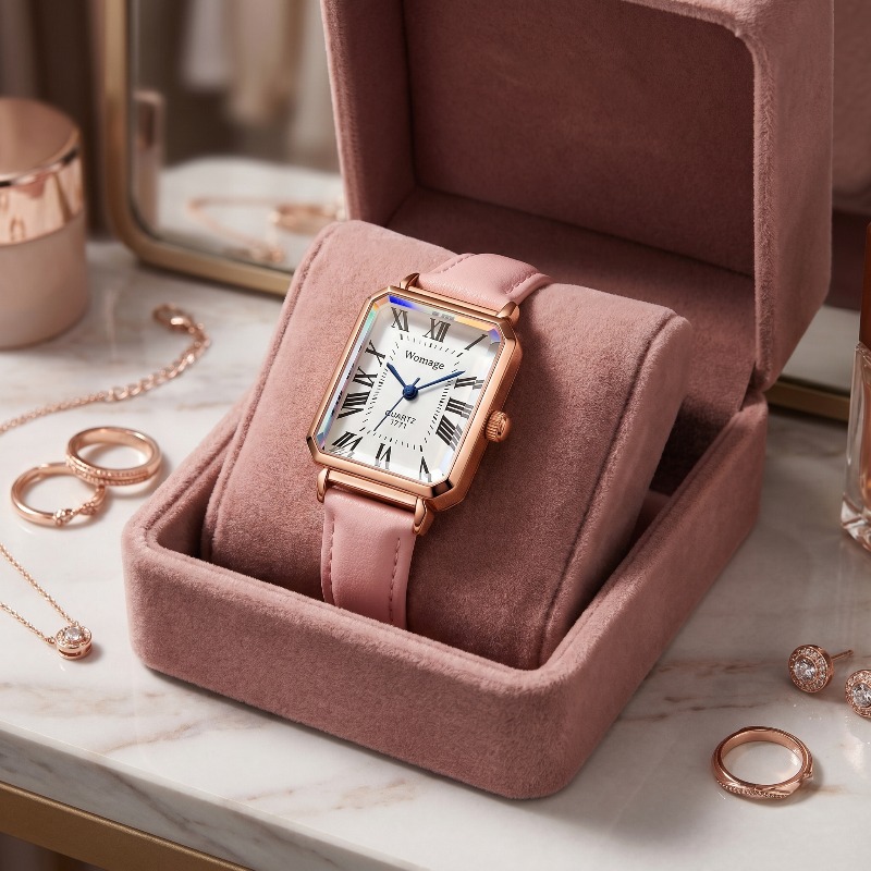 Fashion Rectangle Quartz Watch - Luxury Watch With Leather Strap recensione e prezzo
