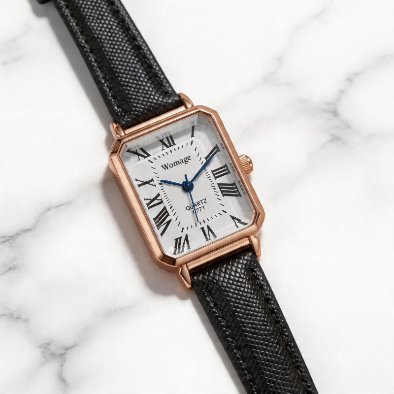 Fashion Rectangle Quartz Watch - Luxury Watch With Leather Strap recensione e prezzo