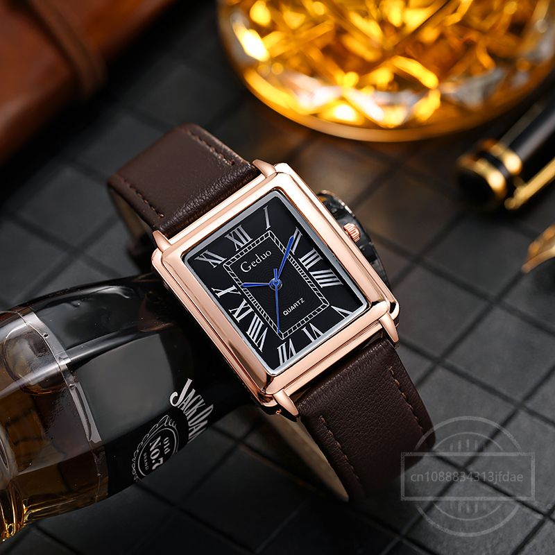 New Fashion Designer Rectangle - Luxury Watch With Leather Strap recensione e prezzo
