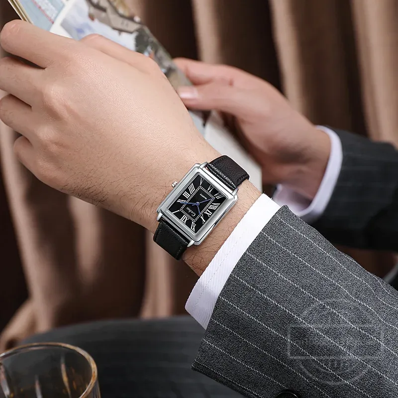 New Fashion Designer Rectangle - Luxury Watch With Leather Strap recensione e prezzo
