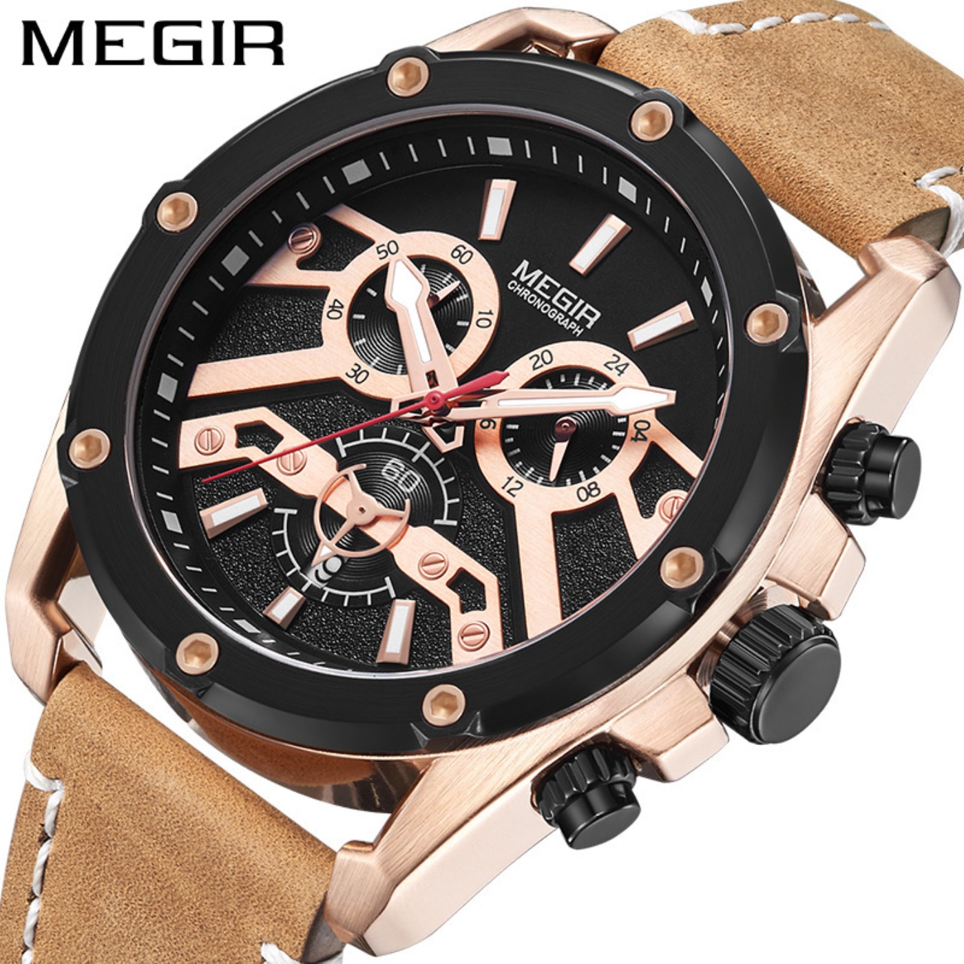 MEGIR Fashion Original Sports  - Luxury Watch With Leather Strap recensione e prezzo