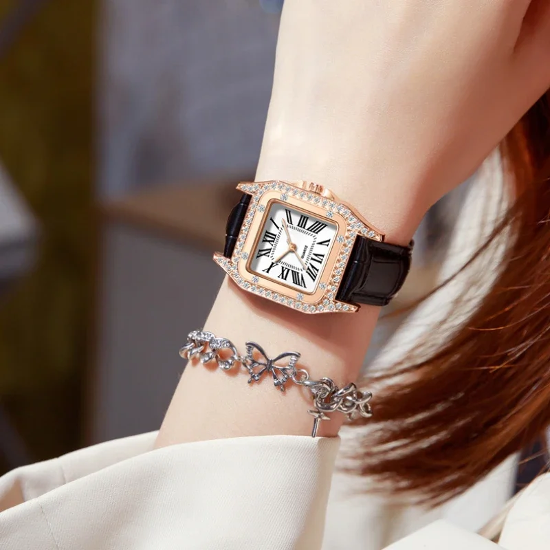 Square Dial Women's Watch Quar - Luxury Watch With Leather Strap recensione e prezzo
