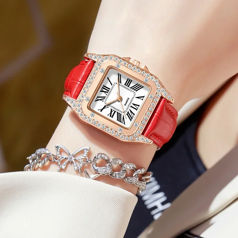 Square Dial Women's Watch Quar - Luxury Watch With Leather Strap recensione e prezzo